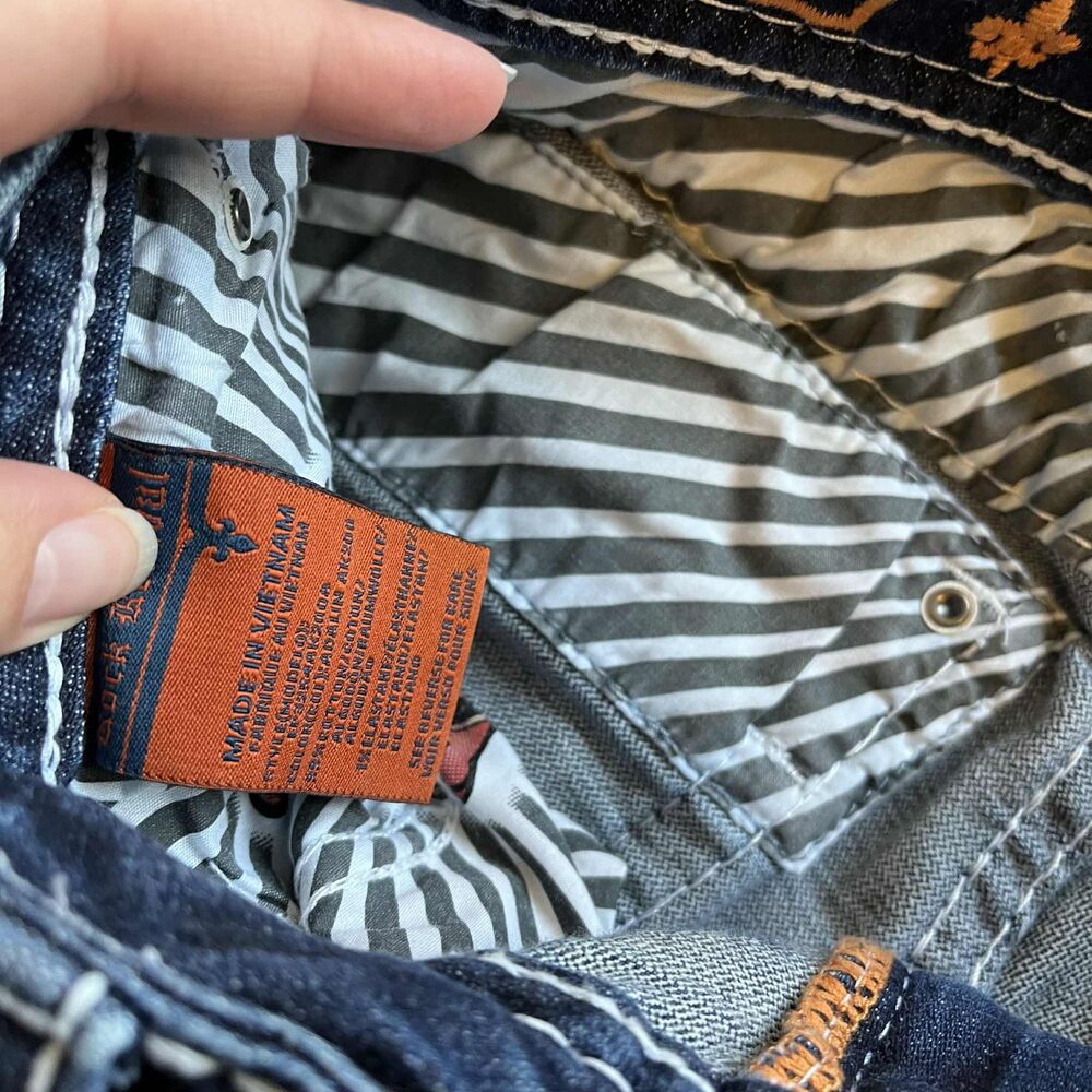 Rock Revival Jeans 26 Adalin Low Rise Ankle Skinny Stretch Jean Blue Grunge $172 - Picture 9 of 11
